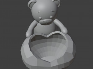 Happy Valentine Organizer Vase Planter 3D Принт Модель