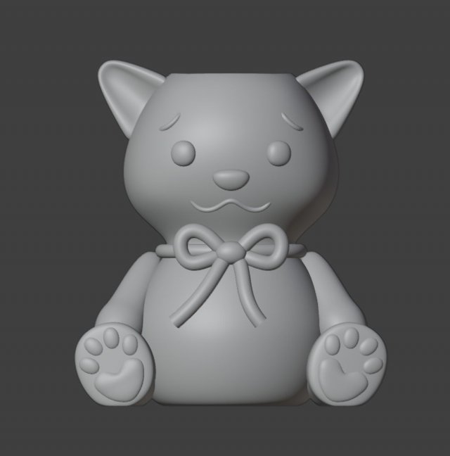 Toy cat Vase Organizer 3D Print Model .c4d .max .obj .3ds .fbx .stl .blend