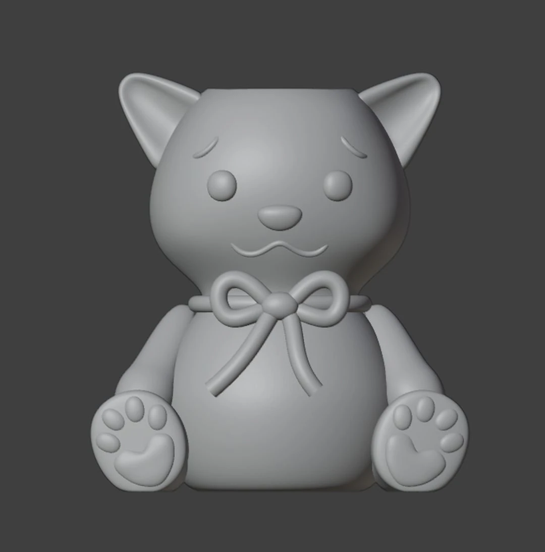 Toy cat Vase Organizer 3D Print Model .c4d .max .obj .3ds .fbx .stl .blend