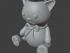 Toy cat Vase Organizer 3D Print Model