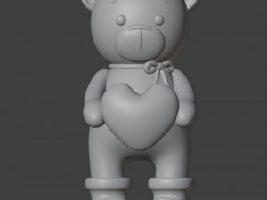 Set 2 models Bear Figurine Gift for Valentines Day 3D 打印模型