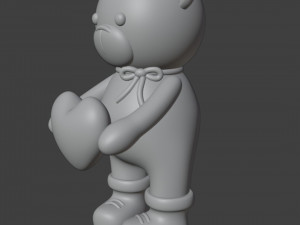 Set 2 models Bear Figurine Gift for Valentines Day 3D 打印模型