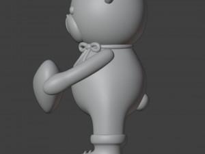 Set 2 models Bear Figurine Gift for Valentines Day 3D 打印模型
