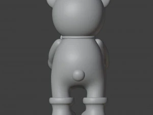 Set 2 models Bear Figurine Gift for Valentines Day 3D Print Model