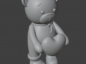 Set 2 models Bear Figurine Gift for Valentines Day 3D 打印模型