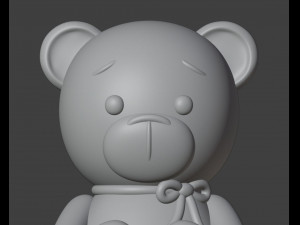 Set 2 models Bear Figurine Gift for Valentines Day 3D 打印模型