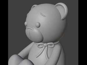 Set 2 models Bear Figurine Gift for Valentines Day 3D Print Model