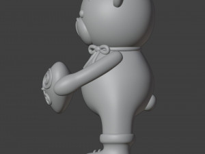 Set 2 models Bear Figurine Gift for Valentines Day 3D 打印模型