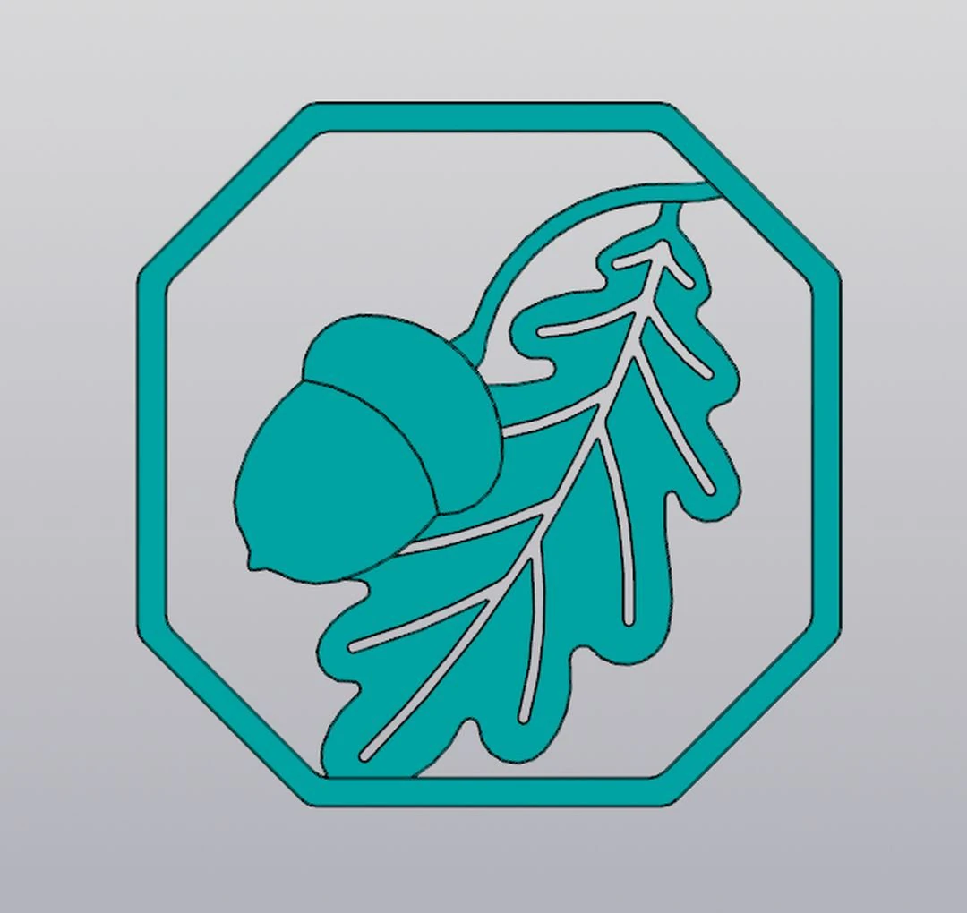 Oak leaf and acorn Wall decor 3D Print Model .c4d .max .obj .3ds .fbx .stl .blend