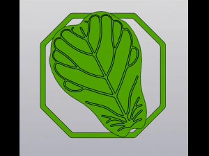 Foglia di Ficus Lyrata Decorazione da parete Modello di stampa 3D