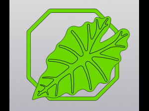 Alocasia leaf v2 Wall decor 3D Baskı Modeli