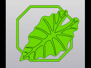 Foglia di Alocasia v2 Decorazione da parete Modello di stampa 3D