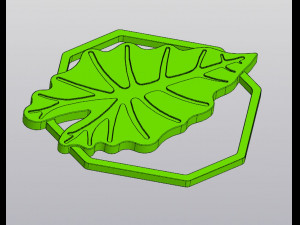 Alocasia leaf v2 Wall decor 3D-Druckmodell