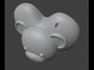 Bear Keychain Gift for Valentines Day 3D Print Model