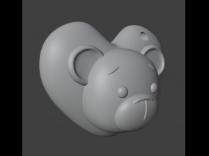 Bear Keychain Gift for Valentines Day Modèles 3D en vedette