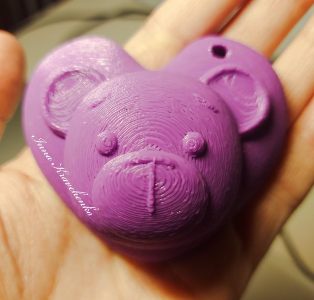 Bear Keychain Gift for Valentines Day Modèles 3D en vedette .c4d .max .obj .3ds .fbx .stl .blend 