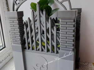 Gothic Set Cemetery Planter and 3 planter decorations Tombstones Modèles 3D en vedette