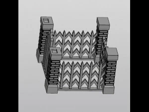 Gothic Set Cemetery Planter and 3 planter decorations Tombstones 3D Print Model