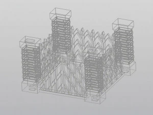 Gothic Set Cemetery Planter and 3 planter decorations Tombstones 3D Print Model