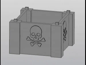 Gothic Set Cemetery Planter and 3 planter decorations Tombstones 3D Print Model
