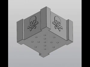 Gothic Set Cemetery Planter and 3 planter decorations Tombstones 3D Print Model