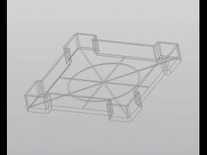Gothic Set Cemetery Planter and 3 planter decorations Tombstones 3D Print Model