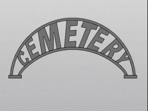 Gothic Set Cemetery Planter and 3 planter decorations Tombstones 3D Print Model