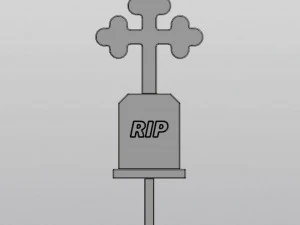 Gothic Set Cemetery Planter and 3 planter decorations Tombstones 3D Print Model