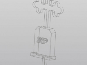 Gothic Set Cemetery Planter and 3 planter decorations Tombstones Modèles 3D en vedette