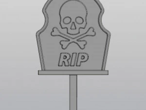 Gothic Set Cemetery Planter and 3 planter decorations Tombstones 3D Print Model