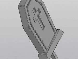 Gothic Set Cemetery Planter and 3 planter decorations Tombstones 3D Print Model