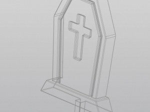Gothic Set Cemetery Planter and 3 planter decorations Tombstones Modèles 3D en vedette
