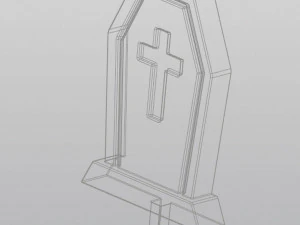 Gothic Set Cemetery Planter and 3 planter decorations Tombstones 3D Print Model