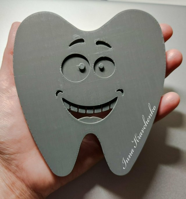 Smiling tooth Cup coaster Gift for dentist Modelo de Impressão 3D .c4d .max .obj .3ds .fbx .stl .blend 