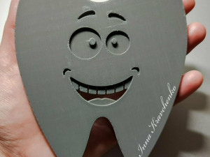 Smiling tooth Cup coaster Gift for dentist 3D Print Model