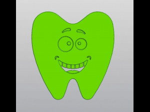 Smiling tooth Cup coaster Gift for dentist Modelo de Impressão 3D
