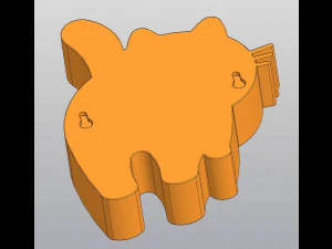 Male cat Shelf for crystals 3D Print Model