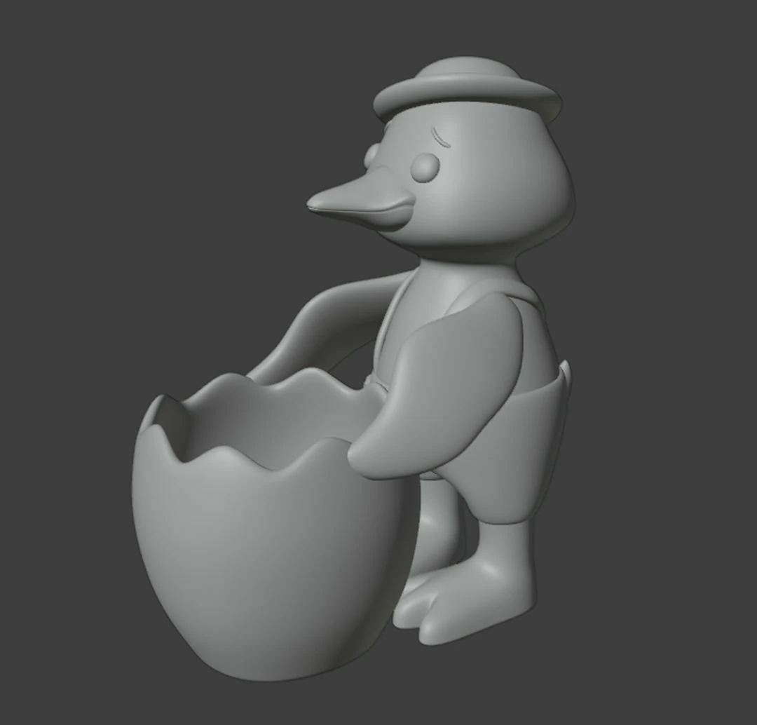 Duck Organizer Easter decor 3D Print Model .c4d .max .obj .3ds .fbx .stl .blend 
