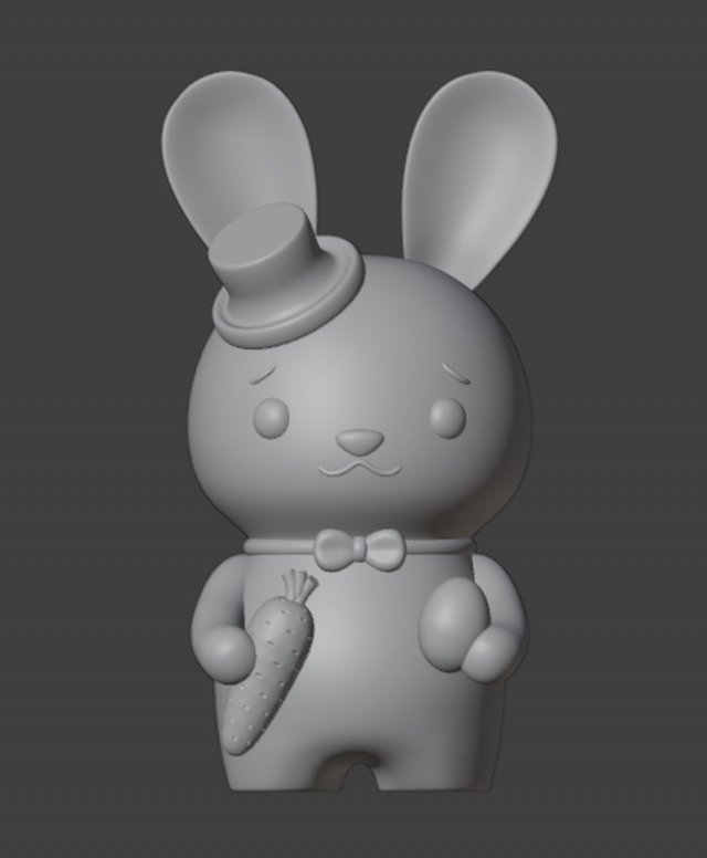 Easter Bunny Boy Figurine Modello di stampa 3D .c4d .max .obj .3ds .fbx .stl .blend 