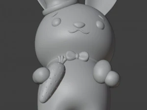 Easter Bunny Boy Figurine 3D Print Model