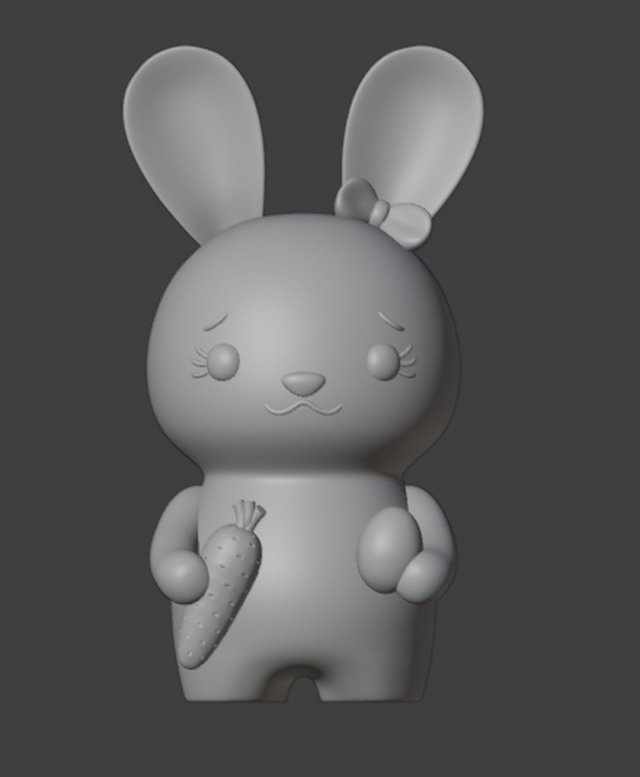 Easter Bunny Girl Figurine Modello di stampa 3D .c4d .max .obj .3ds .fbx .stl .blend 