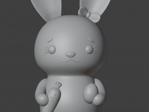 Easter Bunny Girl Figurine Modelo de impresión 3D