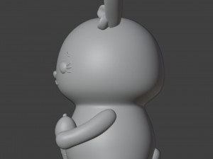 Easter Bunny Girl Figurine Modello di stampa 3D