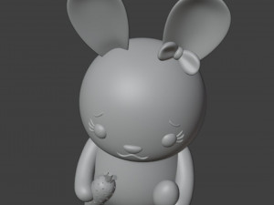 Easter Bunny Girl Figurine Modello di stampa 3D