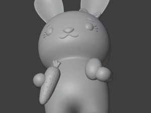 Easter Bunny Girl Figurine Modello di stampa 3D
