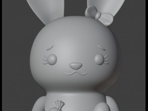 Easter Bunny Girl Figurine Modello di stampa 3D