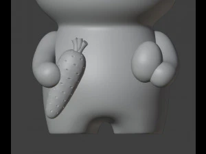 Easter Bunny Girl Figurine 3D Print Model