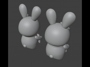 Easter Bunnies Figurines Couple Boy and Girl 3D Принт Модель