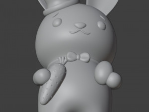 Easter Bunnies Figurines Couple Boy and Girl 3D Принт Модель