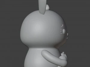 Easter Bunnies Figurines Couple Boy and Girl 3D Print Model
